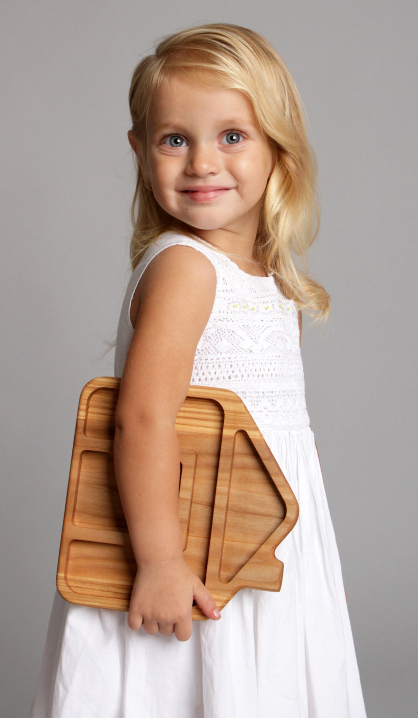 Divided Wooden Plates for Toddlers House Ash Wood Child Etsy