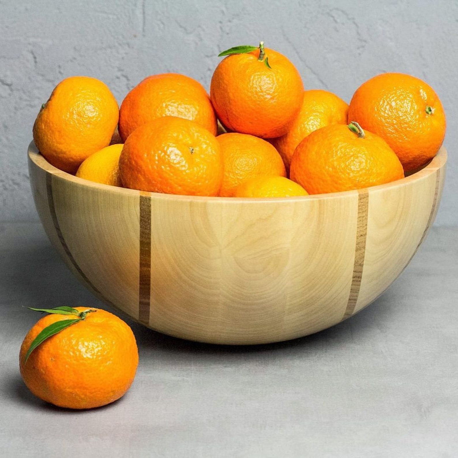 Large Wooden Fruit Bowl 11 Handmade Salat Bowl for Etsy