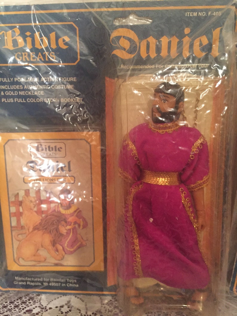 Bible Greats 1985-86 Action Figures NIB Sampson Daniel Moses and Joseph