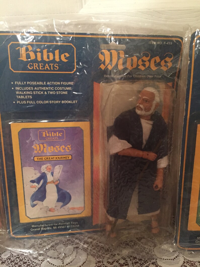 Bible Greats 1985-86 Action Figures NIB Sampson Daniel Moses and Joseph