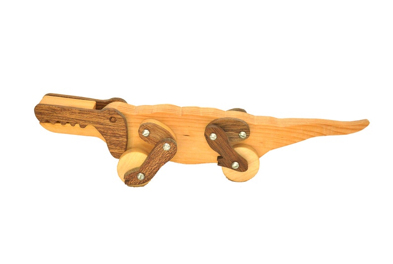 wooden crocodile toy