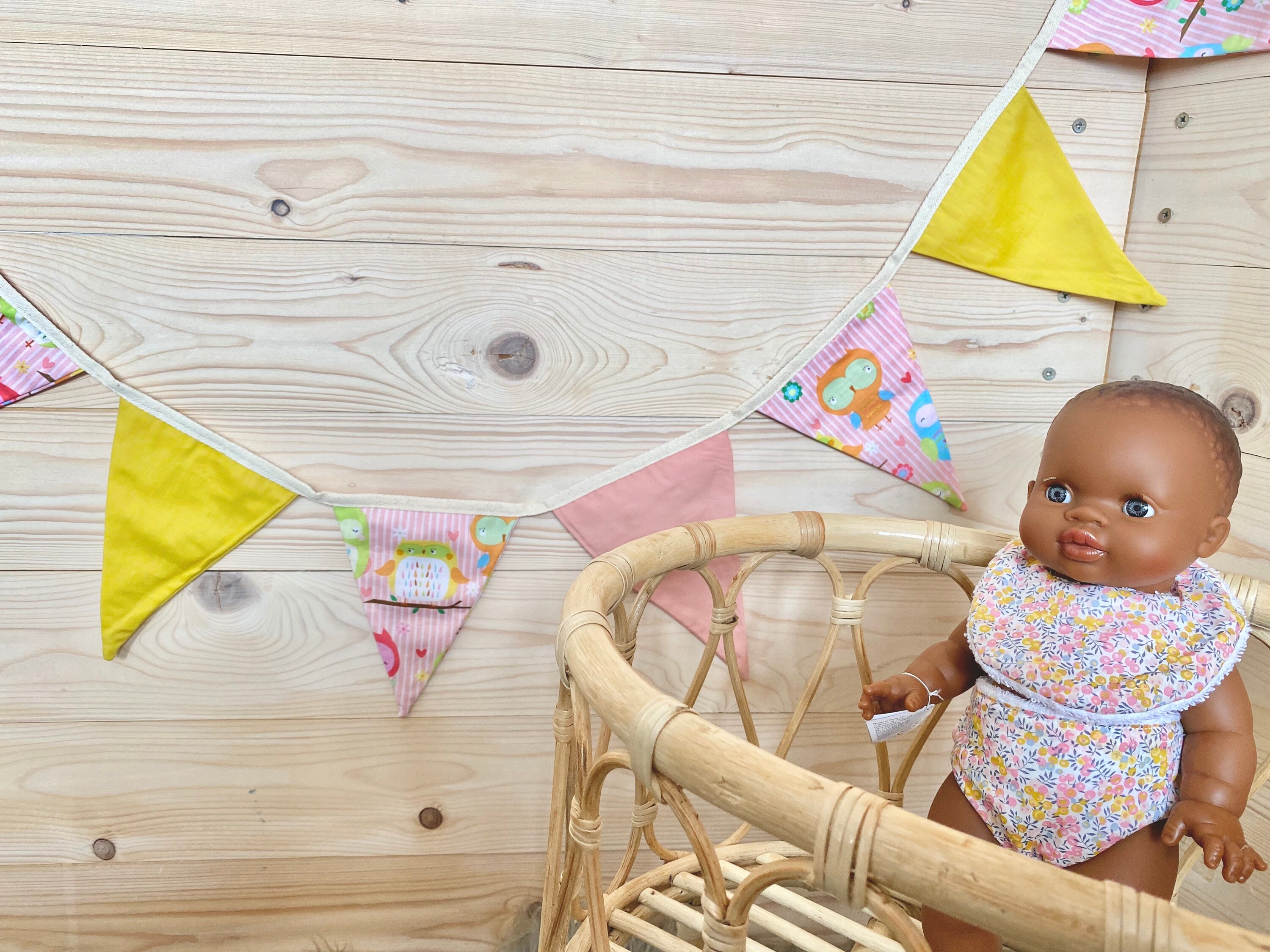 Guirlande Fanions Imprimé Hiboux Chambre d'enfant