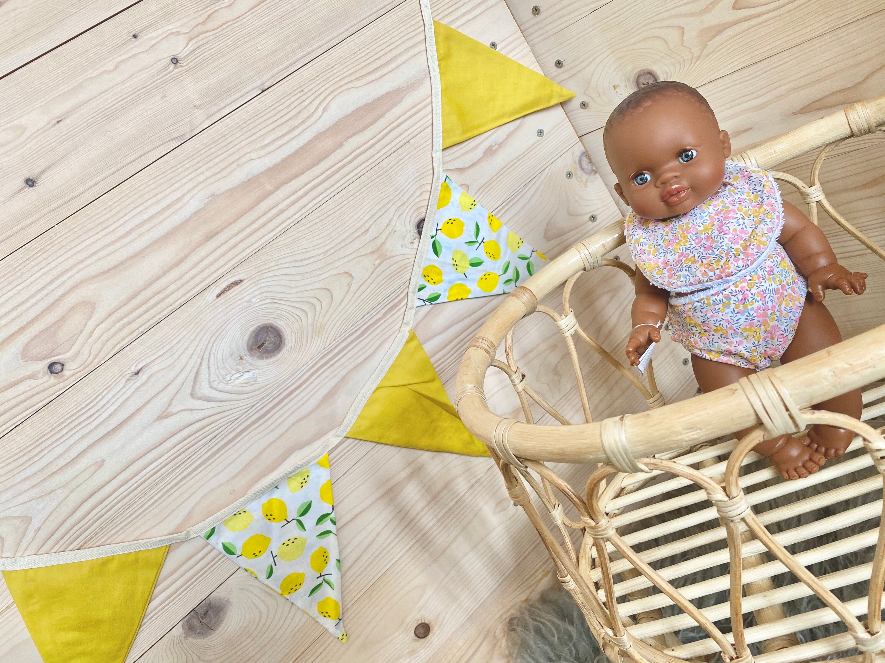 Guirlande Fanions Imprimé Citron Chambre d'enfant