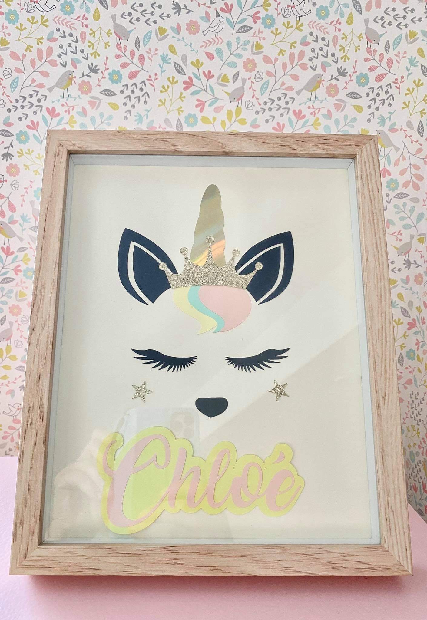 Cadre Licorne avec Prénom