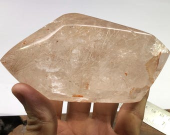 Natural Rutilated Quartz Freeform, 500 Gram  Gift for Crystal Collectors Sparkling Energy