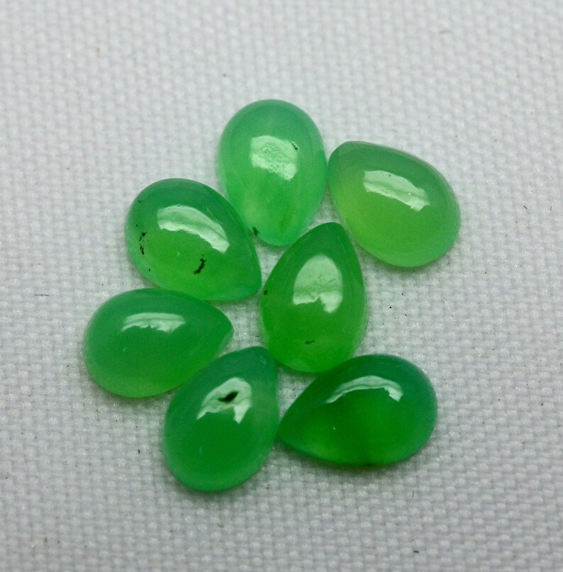 C8785 6X4 MM AAA+ Top Quality Loose Gemstone Fine Quality 7 Pieces Lot Natural Crysoface Smooth Cabochon Pear Shape