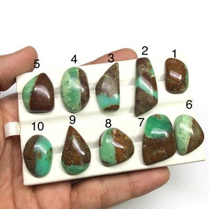 Natural Chrysoprase Cabochon: Polished Gemstone for Jewelry Making