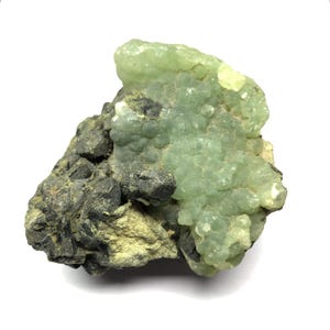Prehnite from Mali, Natural Prehnite Minerals Rough Gemstone, Prehnite Specimen, Prehnite Crystal, Green Crystals Cluster Rough 613 Gram.