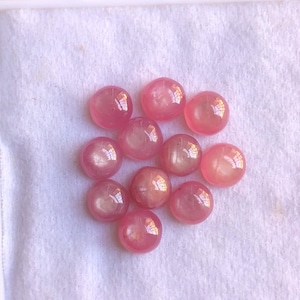 6.5mm Ruby Johnson Cabochon Lot, 11 Pcs Round Natural Gemstones, 18.50 Carat Polished Ruby
