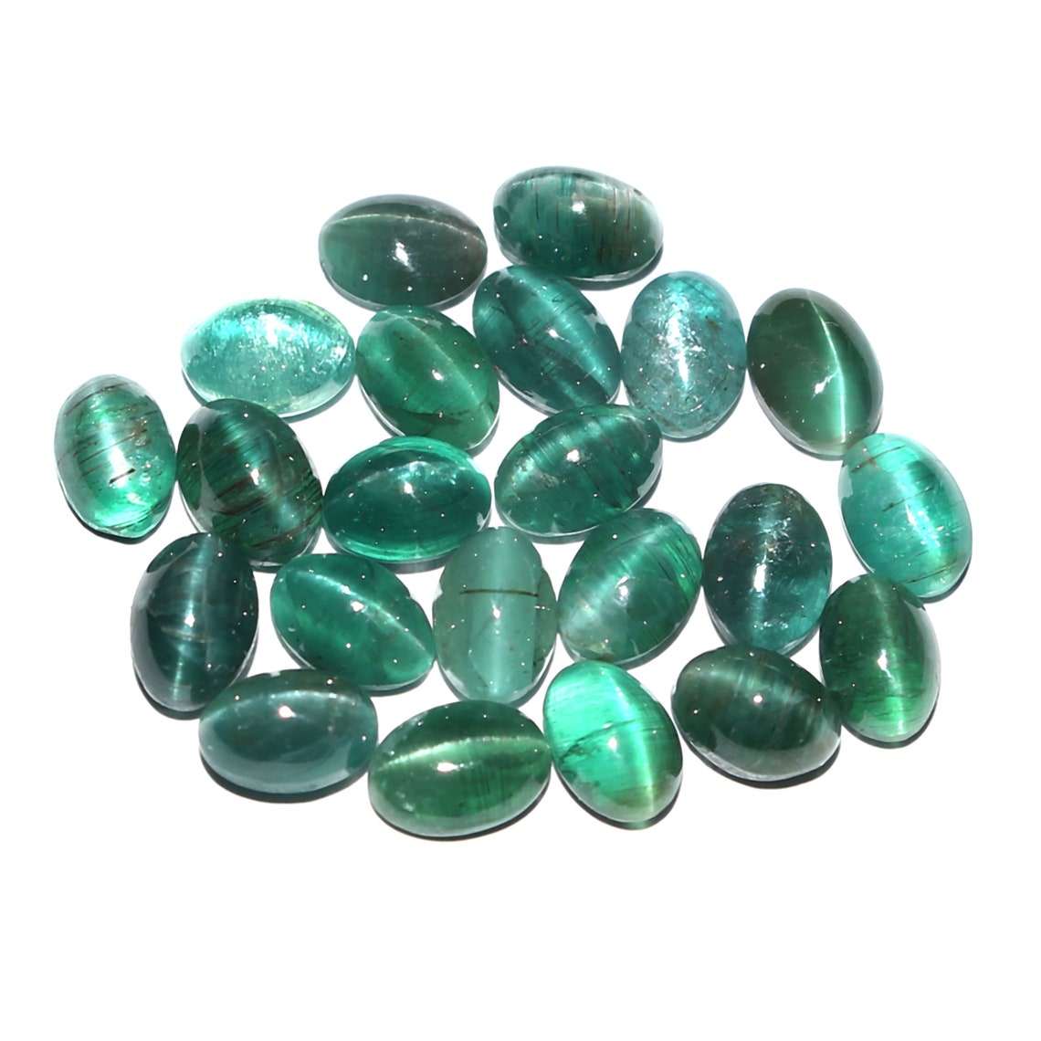 AAA Natural Apatite Cat's Eye 5X7 mm Oval Cabochon 22 Etsy