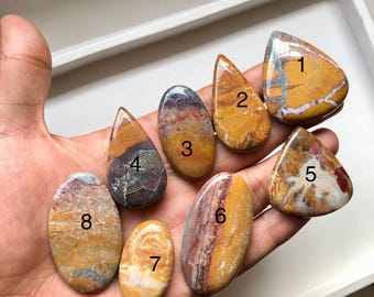 Ocean Jasper Cabochon: Natural Brown Gemstone for Jewelry Making