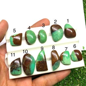 Natural Chrysoprase Cabochon: Polished Gemstone for DIY Jewelry Art