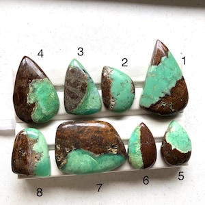 Polished Chrysoprase Cabochon: Natural Green Gemstone for Jewelry Making