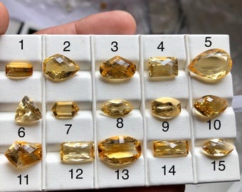 Natural Citrine Fancy Shape Gemstone, Loose Yellow Citrine, Faceted Stone For Jewelry.