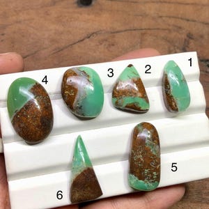 Polished Chrysoprase Cabochon: Natural Green Gemstone for Jewelry