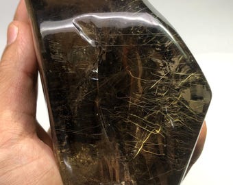 Golden Rutilated Quartz Freeform: 1 Kg Tumbled Crystal Stone