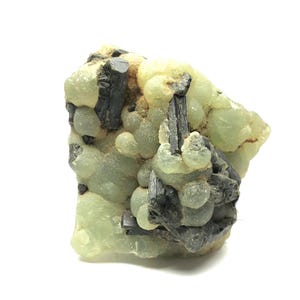Raw Prehnite Specimen: Natural Green Crystal Cluster from Mali