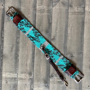 Custom Back Cinch Handmade 11 strand Mohair with JW buckles two leather keepers and center strap