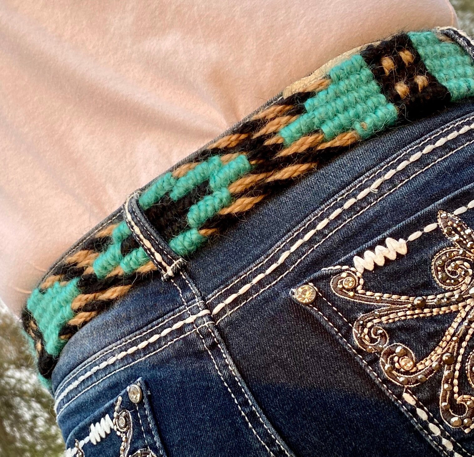 Gorgeous handmade mohair belt Yukio Mohair Belt in Grey – SVRN main image 2
