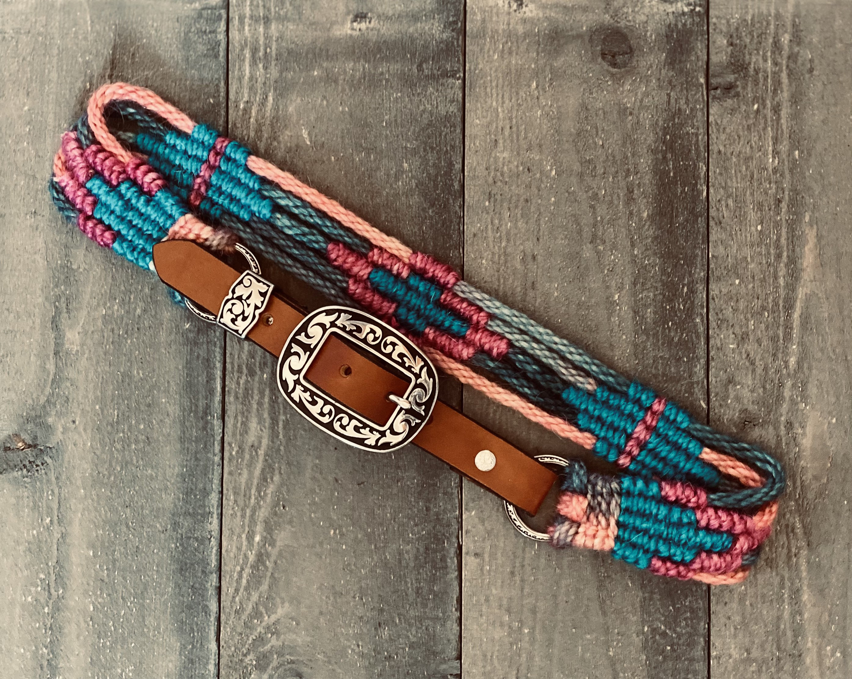 Hand Braided Angora Mohair Belt With Leather Straps - Etsy display picture 1