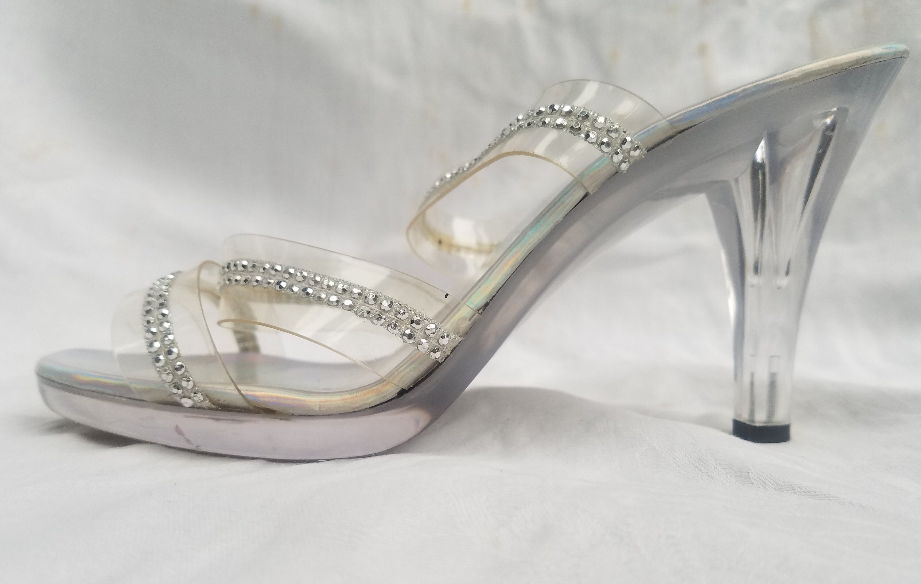3 inch glass heels