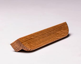 Oak Cabinet Handles: Minimalist Custom Size Extra Long Wood Pull - Model 8