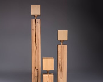 Rustieke houten vloerlampen - Handgemaakte staande lampen voor woondecoratie