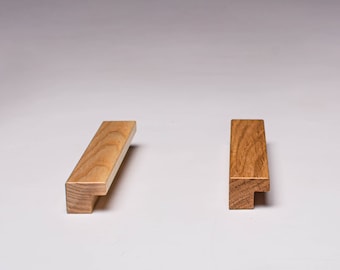 Wooden L - form Cabinet Handles - Handcrafted Drawer Pulls. model 9