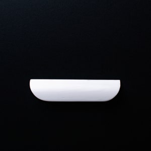 White painted wooden drawer handles - elegant handmade design. model 12