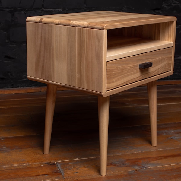 Midcentury Modern Wood Bedside Table: Stylish and Durable Nightstand for Your Dream Bedroom
