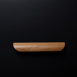 Maniglia per cassetti in rovere massello: maniglie per mobili in legno arrotondate - Modello 12