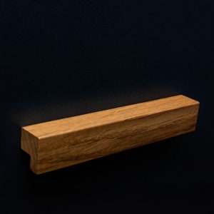 Wooden L - form Cabinet Handles - Handcrafted OAK and Ash Drawer Pulls. model 9