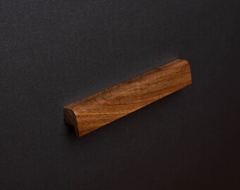 Mango de nogal europeo - Marrón oscuro - Elegante y duradero - Longitud personalizable. Modelo 11
