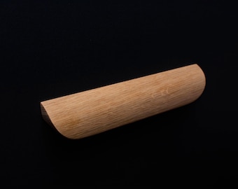Unfinished Oak Cabinet Handle: Modern Wood Pull, Custom Sizes - Model 12