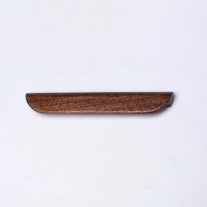 American Walnut Cabinet Handle: Rounded Edge, Custom Size, Matte or Raw Finish - Model 20