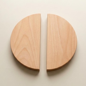 Maniglie a mezzaluna in faggio / Coppia di maniglie semicircolari per mobili da 3" a 10"