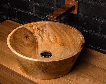 Handmade Wooden Sink | Rustic bathroom sink 04