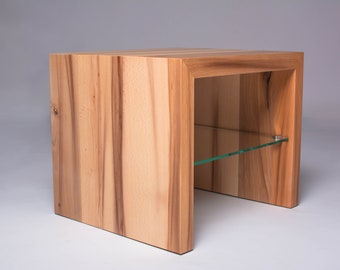 Modern wooden nightstand. Handmade Bedside table