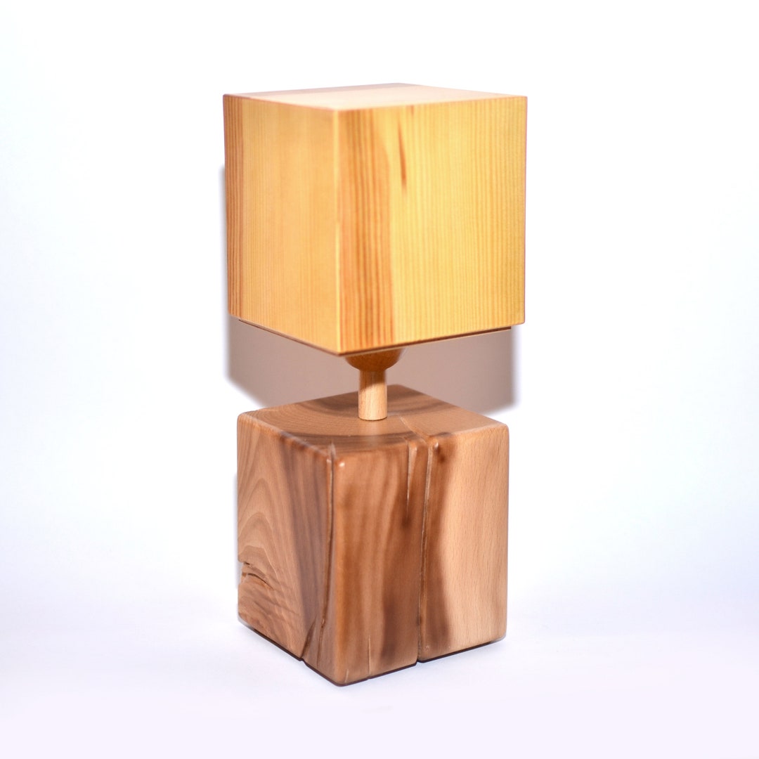 Wooden Bedside Lamp. Table Lamp Shade. Handmade Wooden Bedroom Etsy