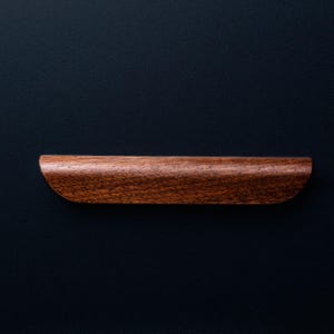 American Walnut Cabinet Handle – Rounded Edge – Custom Size – Matte or Raw Finish (10–110 cm) model 20
