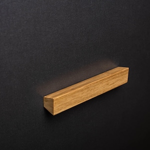 Trapezoidal Wood Cabinet Handles - Handcrafted Oak and Ash Drawer Pulls. model 7