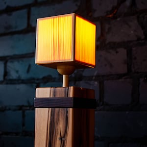 Rustic Charm: Handcrafted Wooden Floor Standing Lamp for Cozy Ambiance image 10