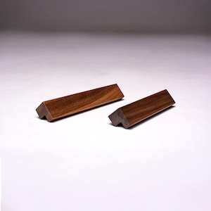 American Walnut Cabinet Pulls: L-Form Custom Extra Long Handle - Model 5