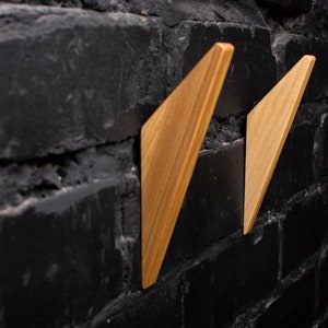 Handmade Wooden Coat Hooks - Rustic and Stylish - Ash and Oak Wood