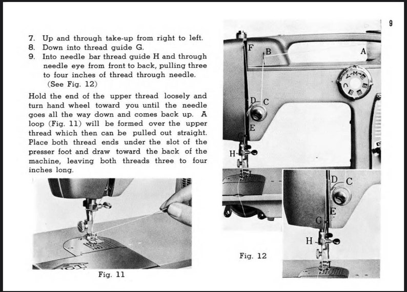 Digital Instructions Manual for White 764 Sewing Machine Etsy