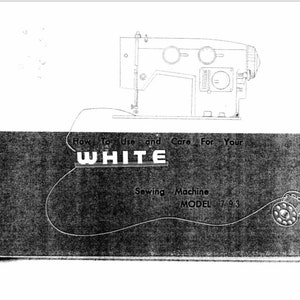 Digital instructions manual for White 793 sewing machine