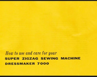 Digital instructions manual for Dressmaker 7000 sewing machine