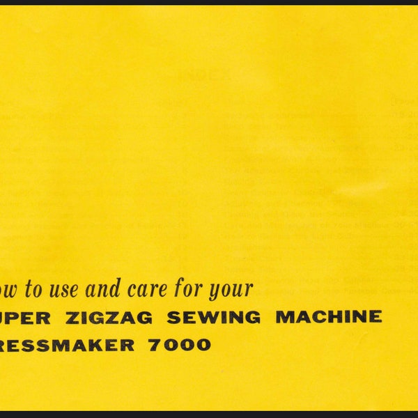 Digital instructions manual for Dressmaker 7000 sewing machine