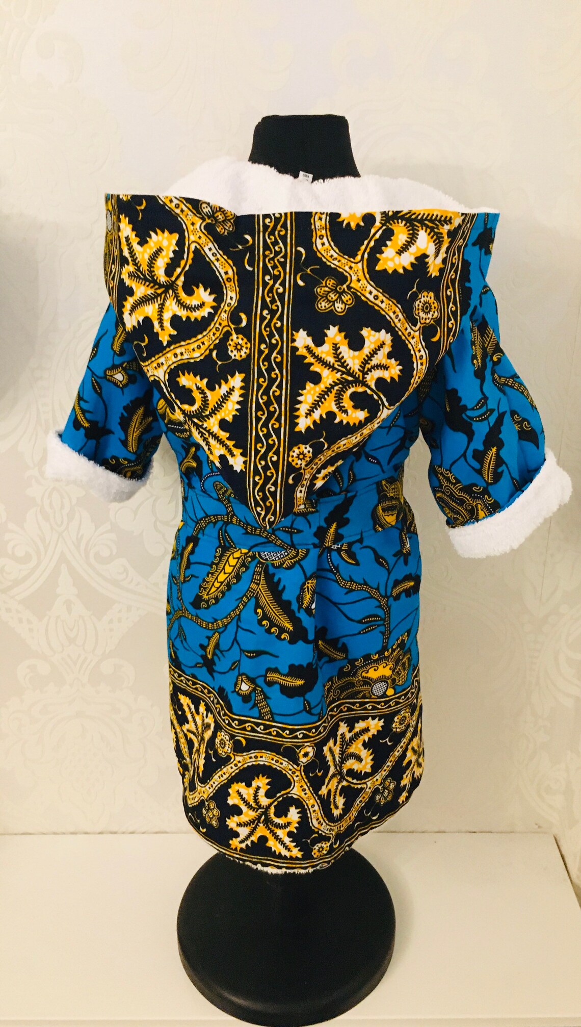towelling lined bathrobe