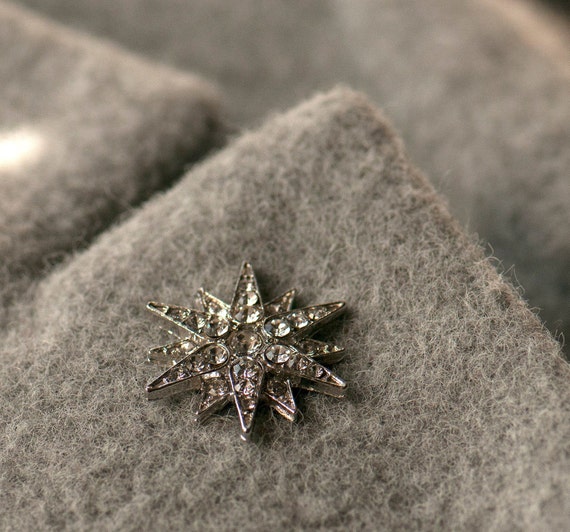 Starburst Pin Silver Pin Badge Sparkling Pin Lapel Pin Small